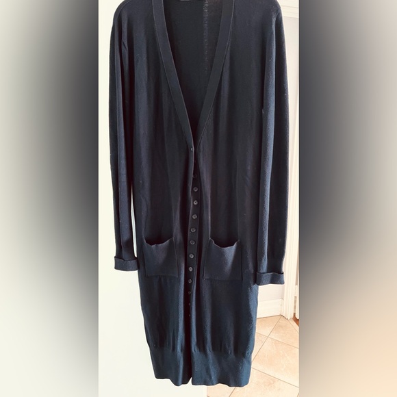 Simona Barbieri Twin-Set Black Long Cardigan/Sweater Dress - Picture 2 of 11